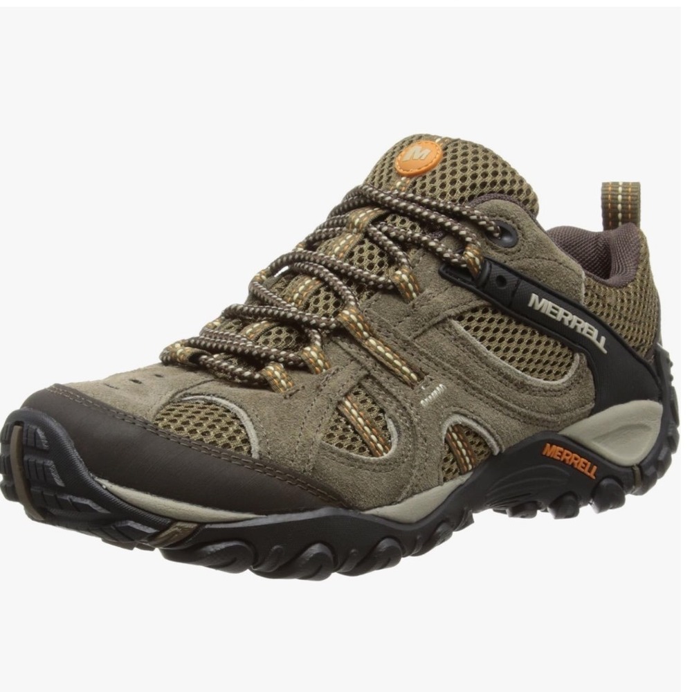Merrell Mens Crosslander Vent Hiking Shoes Bungee Cord Red Ochre J148531C Sz 10